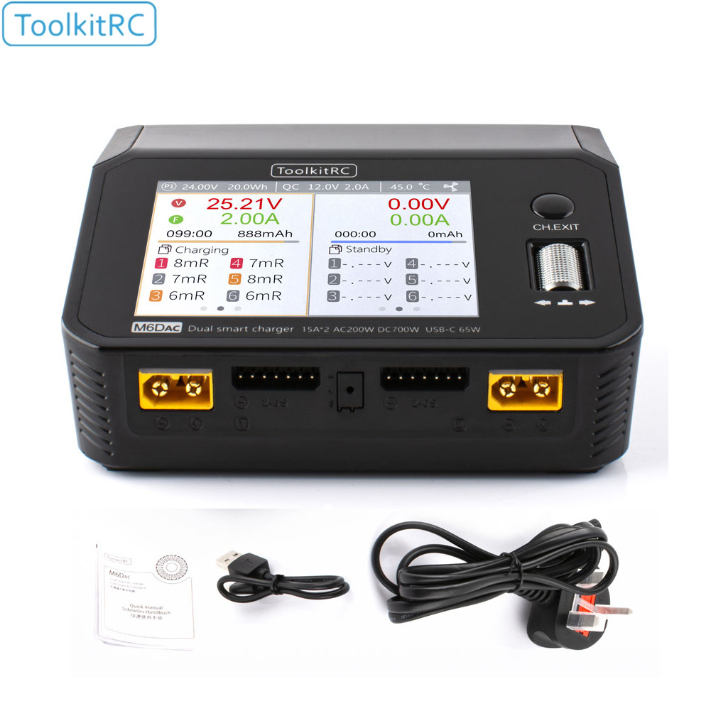Toolkitrc M6Dac Smart Charger - ToolkitRC M6DAC Scaricatore caricabatteria Lipo intelligente
