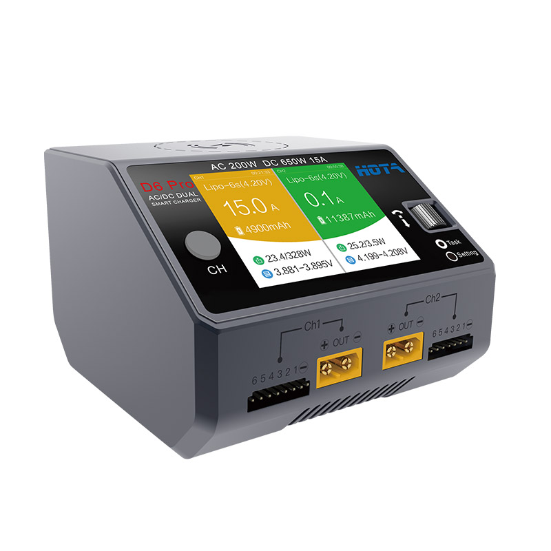Caricabatterie a doppio canale - Hota D6 Pro Dual Lipo Charger recensione e prezzo