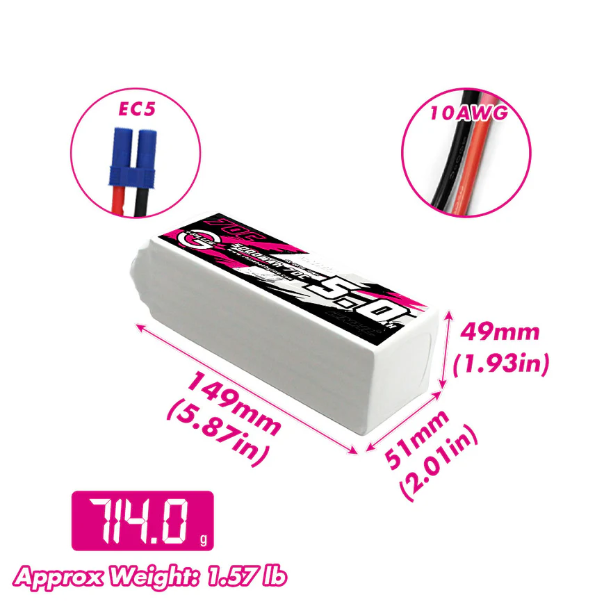 CNHL Lipo 6S 22.2V Batteria 50 - 6S Lipo Battery 22.2V 5000Mah recensione e prezzo