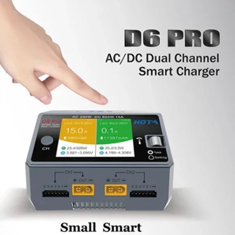 Caricabatterie Wireless HOTA D - Hota D6 Pro Dual Lipo Charger recensione e prezzo