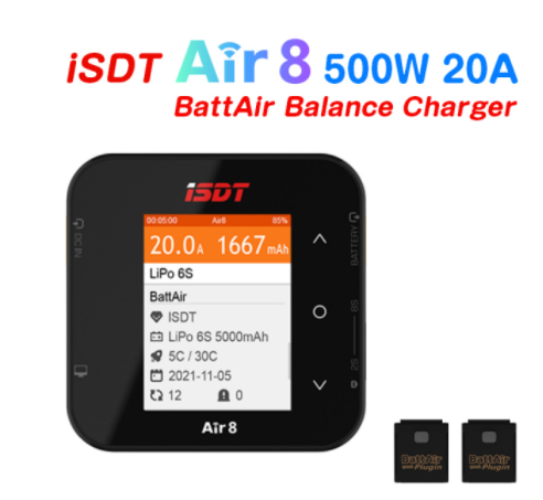 ISDT Air8 500W 20A 2-8S /Q8 MA - Isdt Air8 8S Lipo Charger recensione e prezzo
