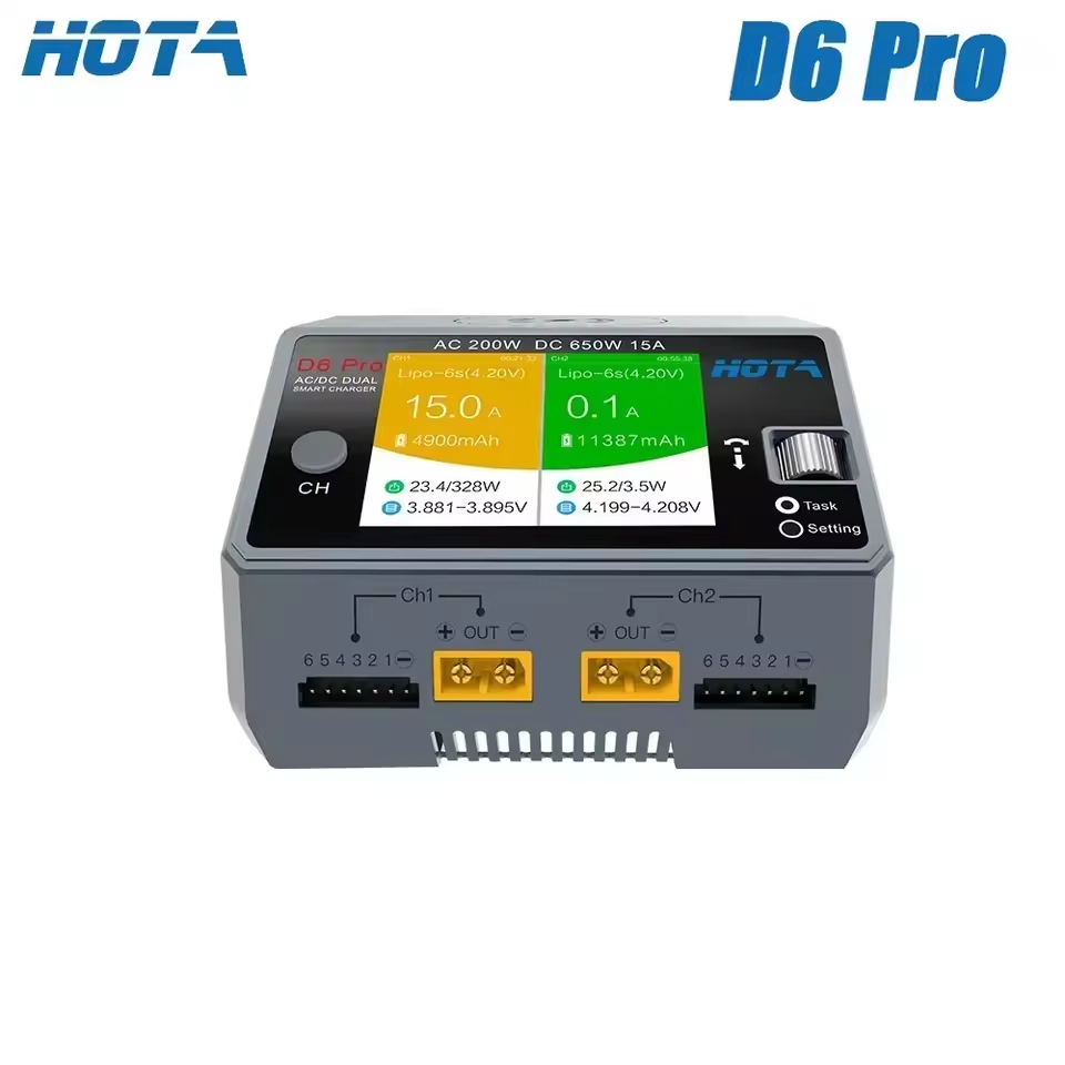 Caricatore doppio canale origi - Hota D6 Pro Dual Lipo Charger recensione e prezzo