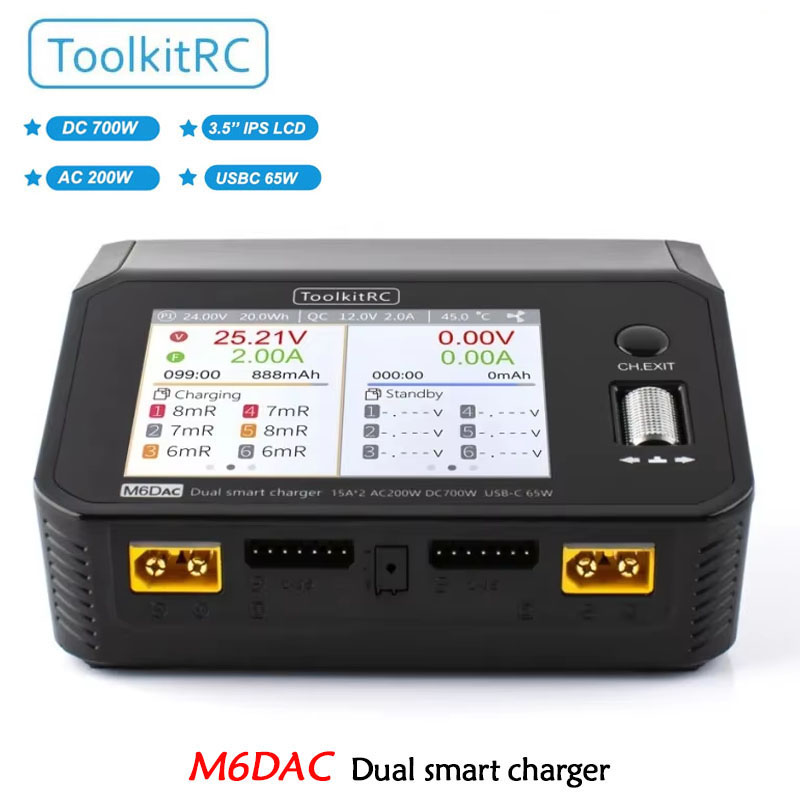 ToolkitRC M6DAC Doppio Caricat - Toolkitrc M6Dac Smart Charger recensione e prezzo