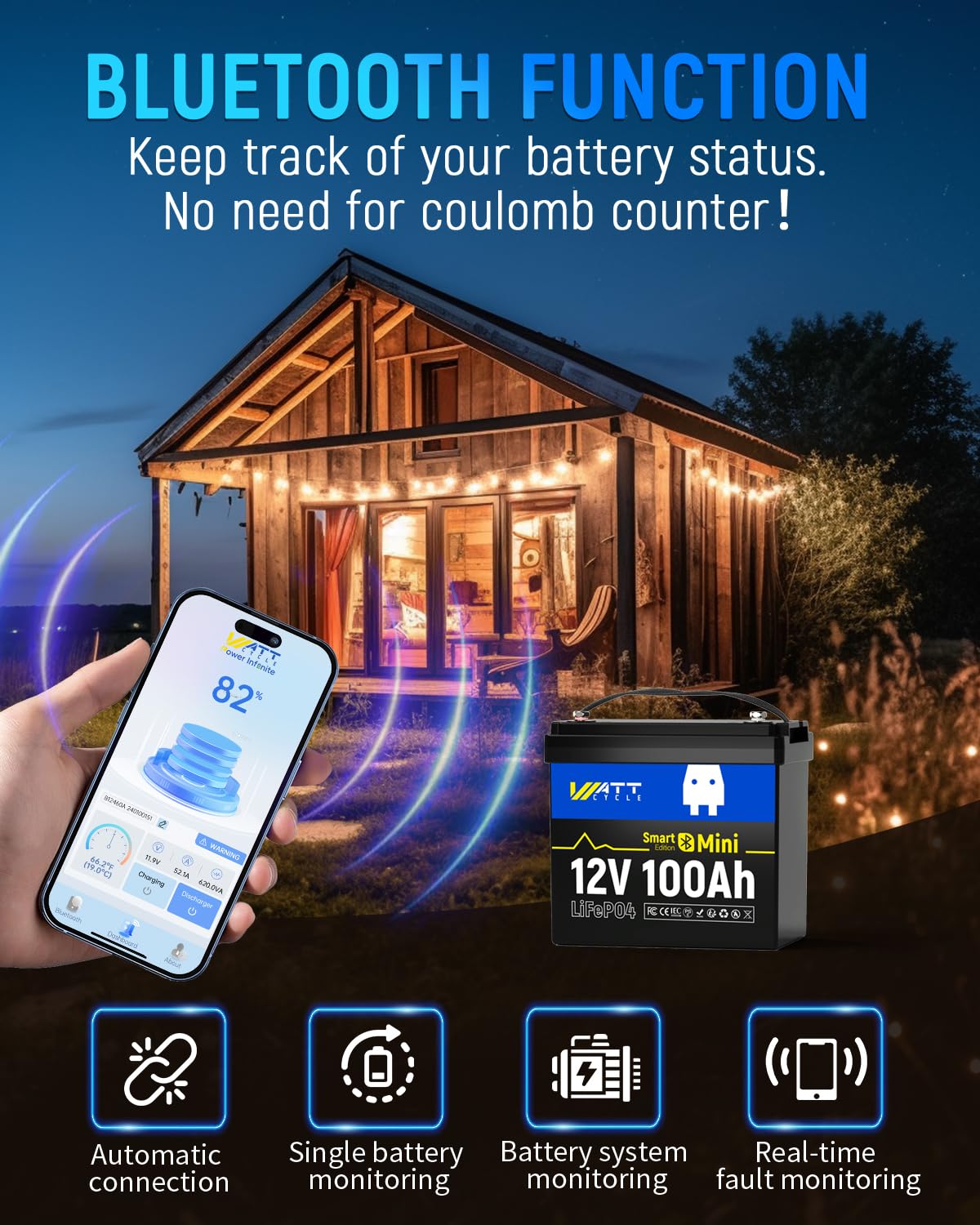 Batteria Mini LiFePO4 12V 100A - Lifepo4 12V 100Ah Bms Bluetooth recensione e prezzo
