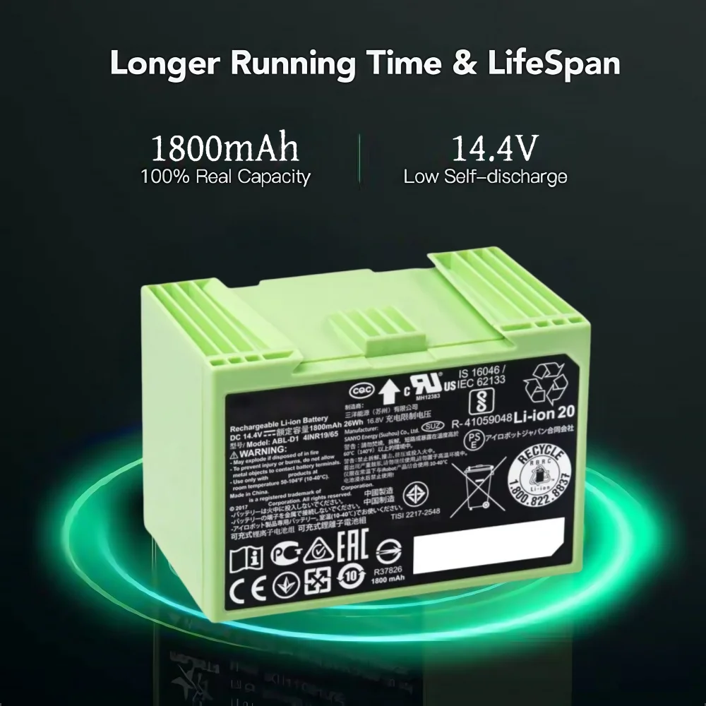 Per iRobot Roomba i7 Batteria  - 4S Lipo Battery 14.8V 6000Mah recensione e prezzo